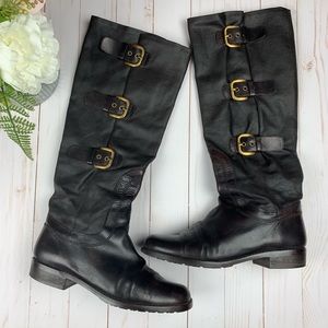Stuart Weitzman//Ludlow Buckled Riding Boots